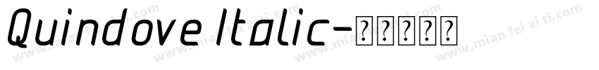 Quindove Italic字体转换